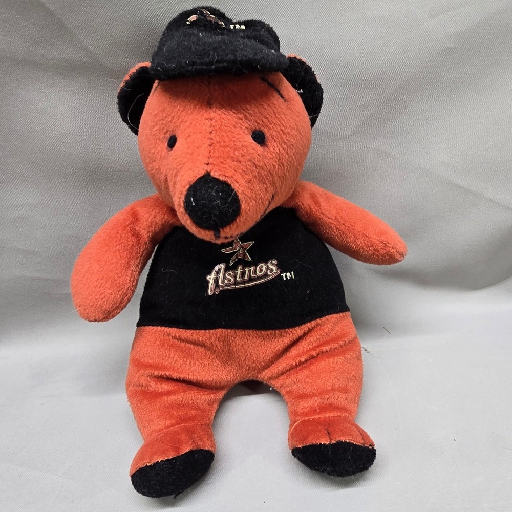 Good Stuff Houston Astros Plush Bear MLB Baseball 2002 9" Orange Good Vintage